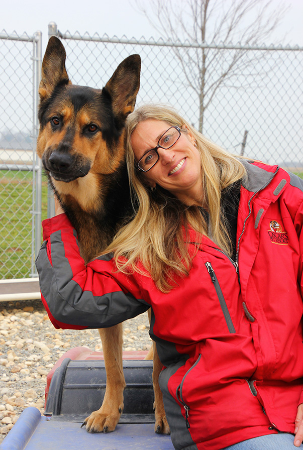 owner cassie and her german shepherd